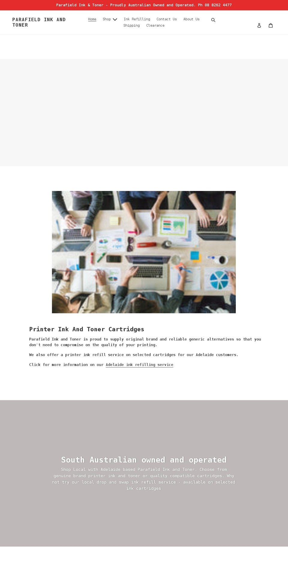 inkandtoner.com.au shopify website screenshot