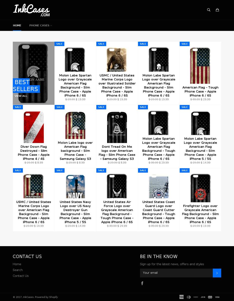inkcases.com shopify website screenshot