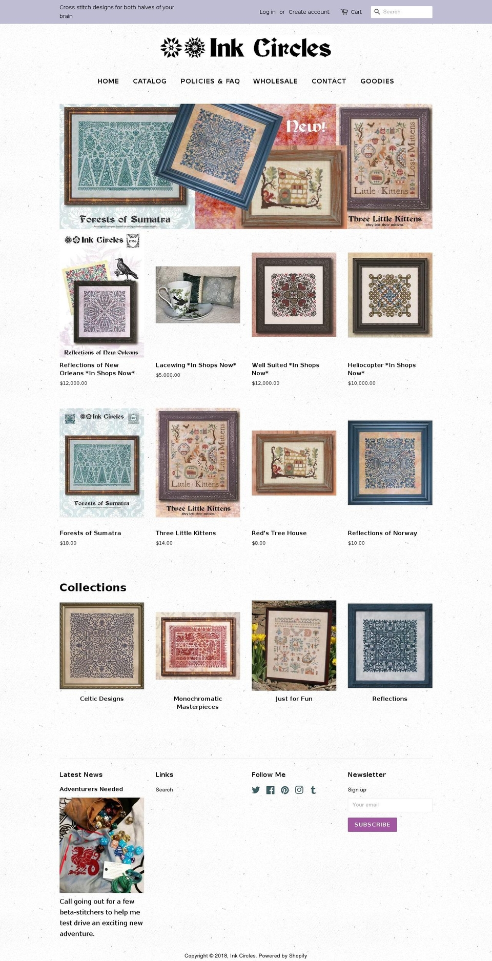 inkcircles.com shopify website screenshot