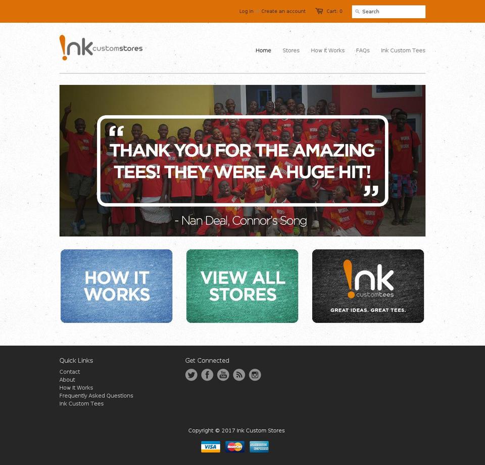 inkcustomstores.com shopify website screenshot