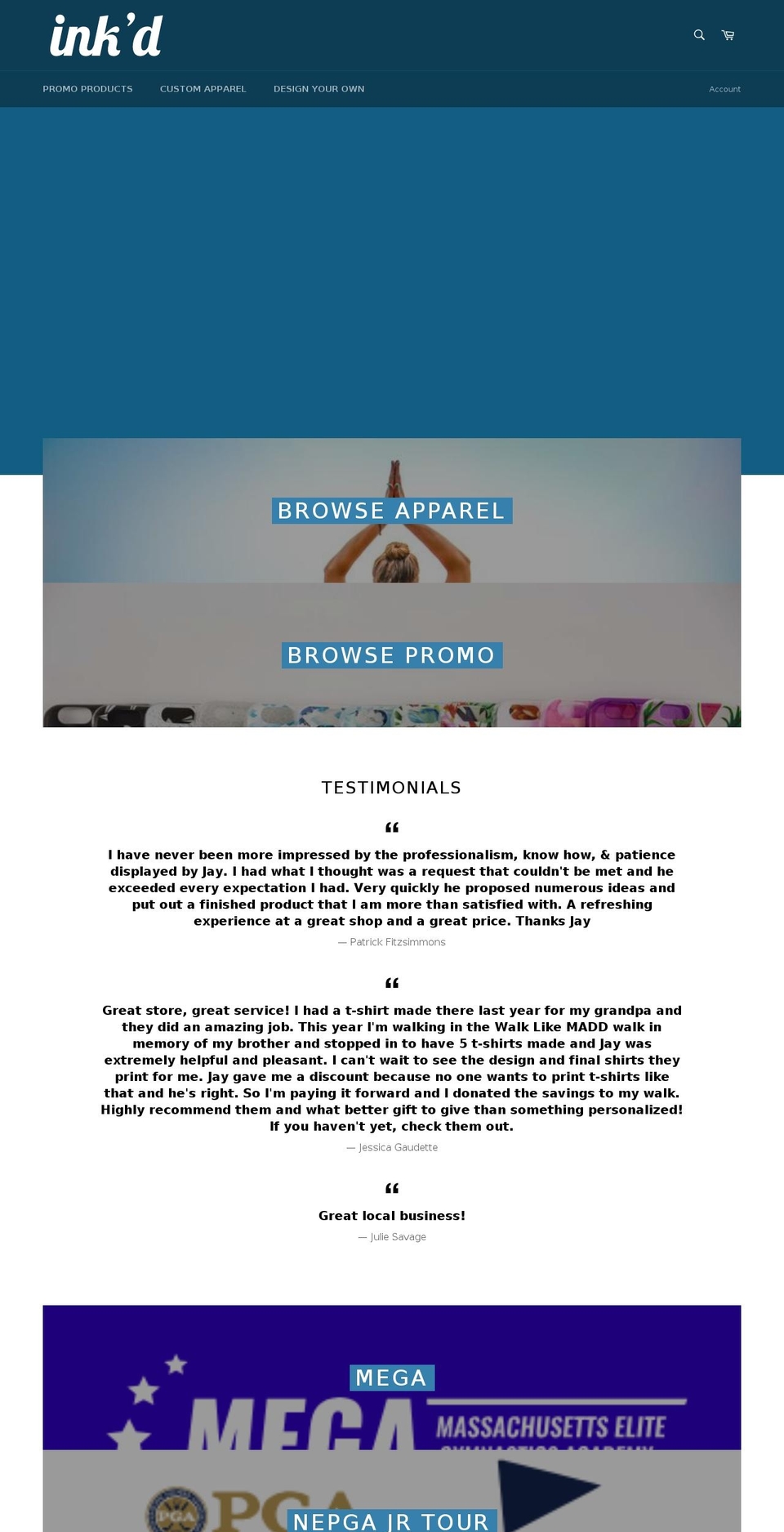inkdonline.com — Shopify storefront screenshot