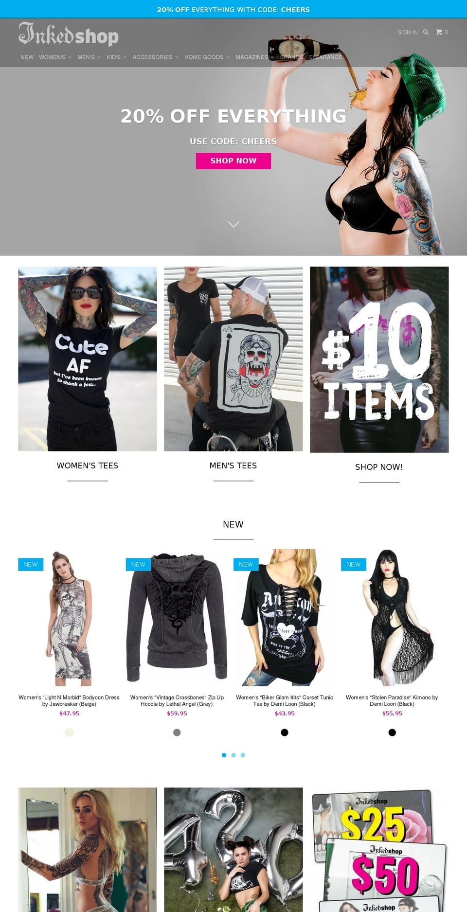 inked-store.com shopify website screenshot