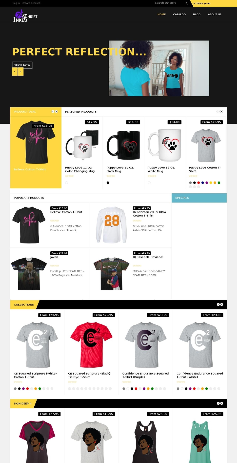 inked4christ.com shopify website screenshot