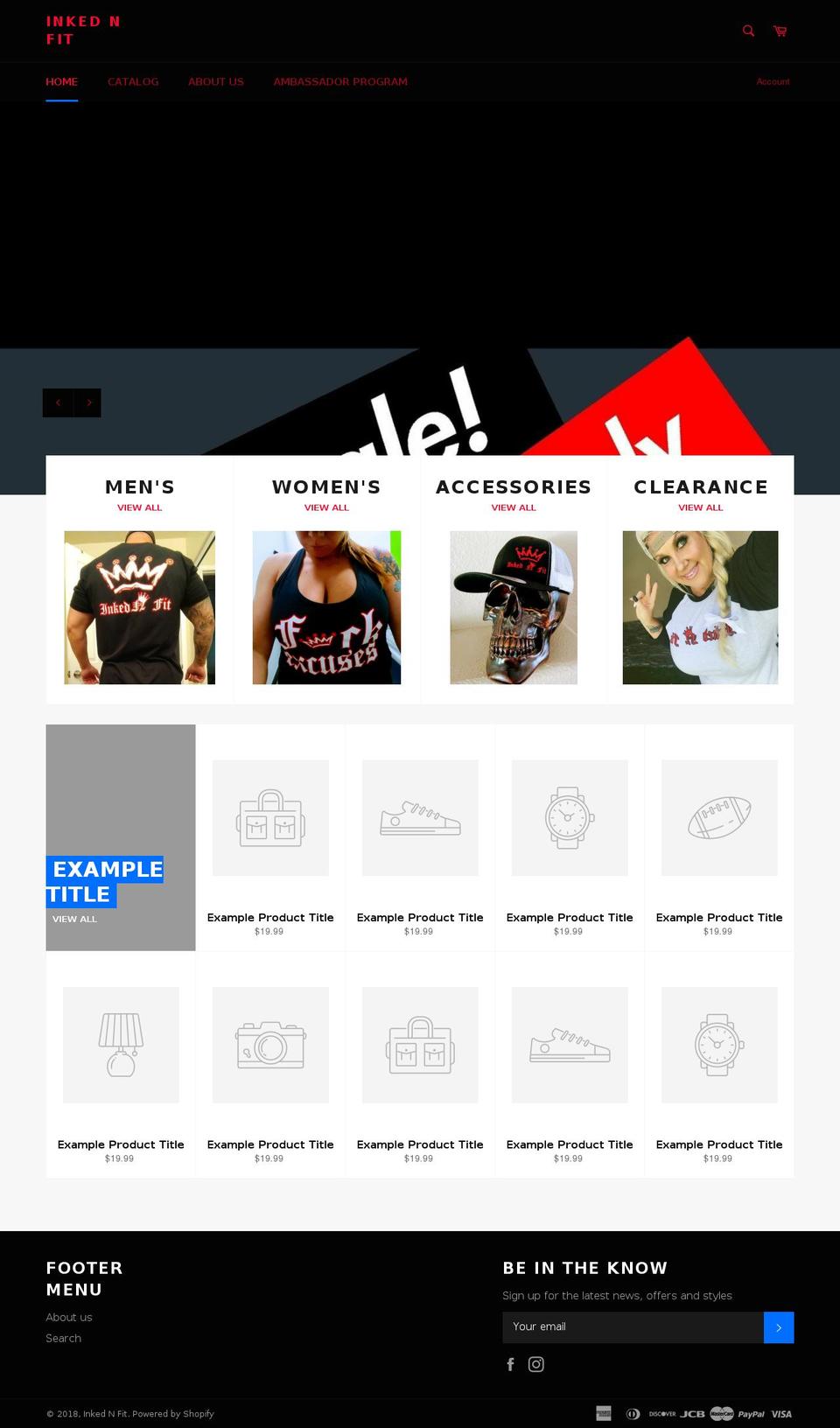 inkednfit.com — Shopify storefront screenshot
