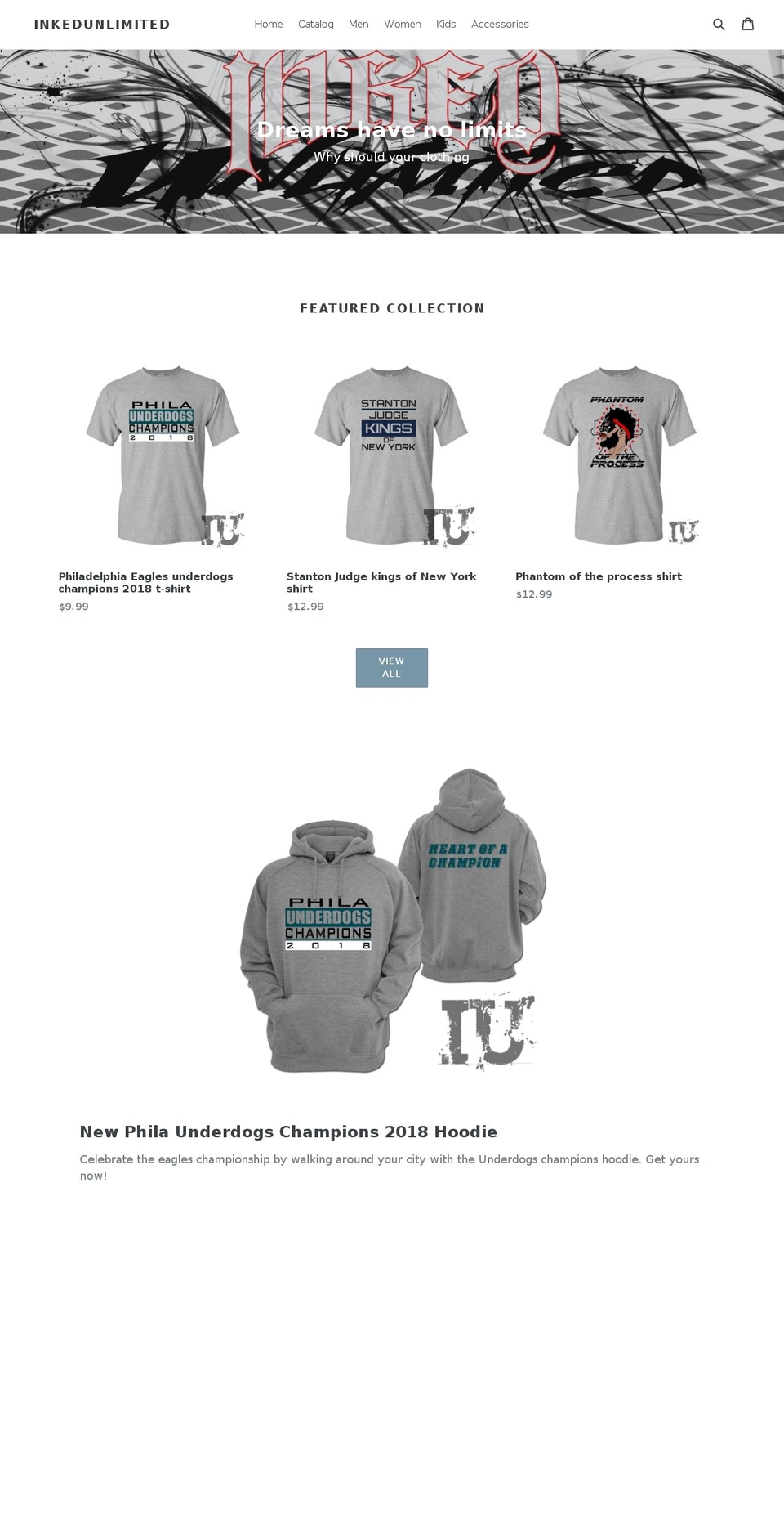 inkedunlimited.com shopify website screenshot