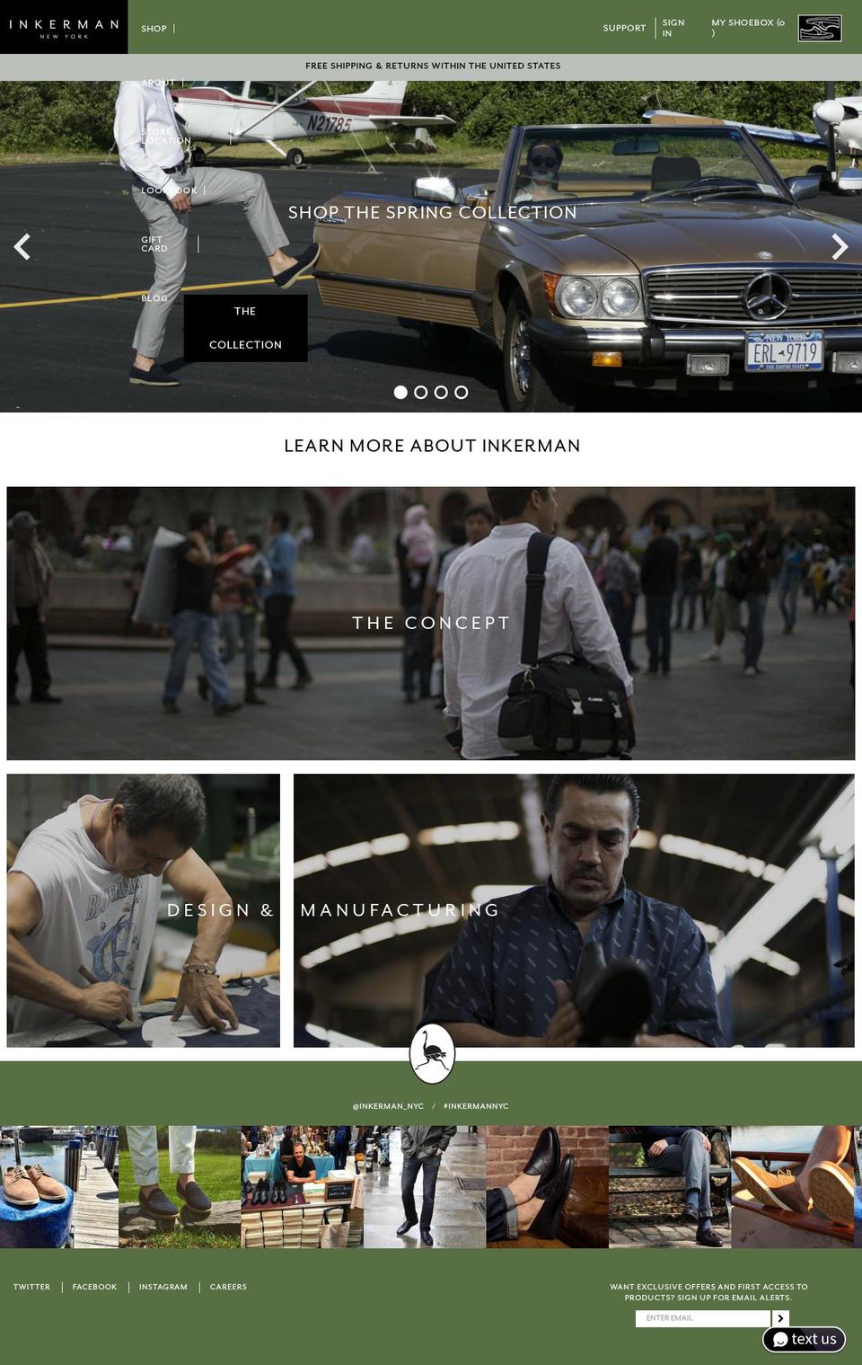 inkermannyc.com shopify website screenshot