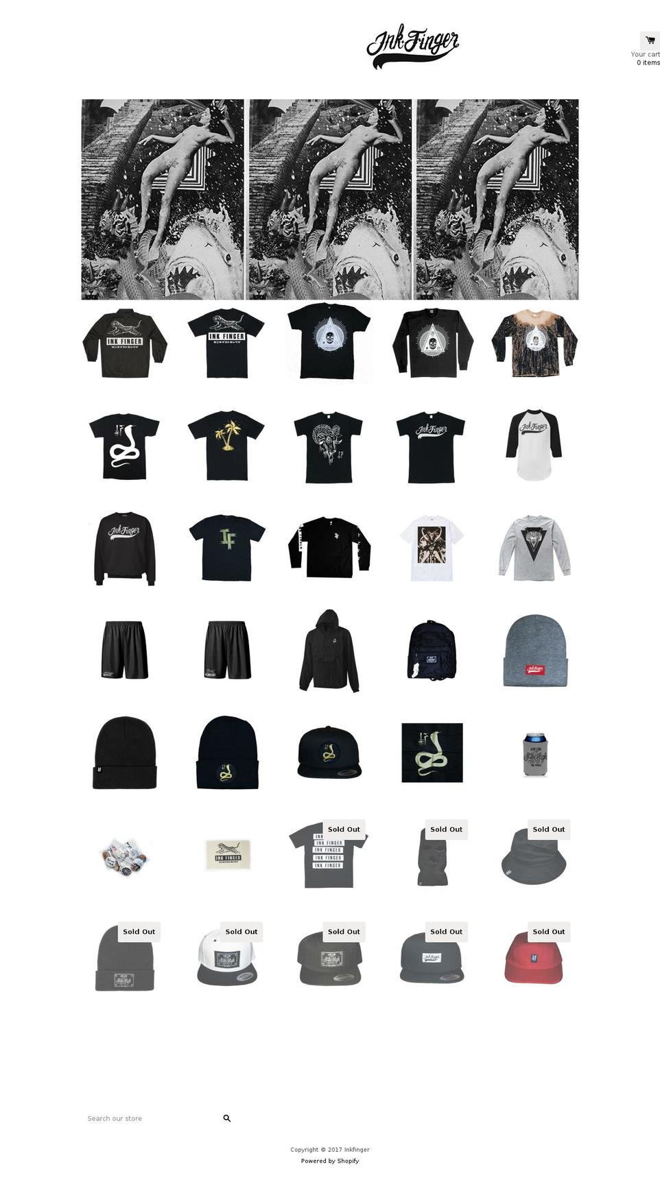 inkfinger.com shopify website screenshot