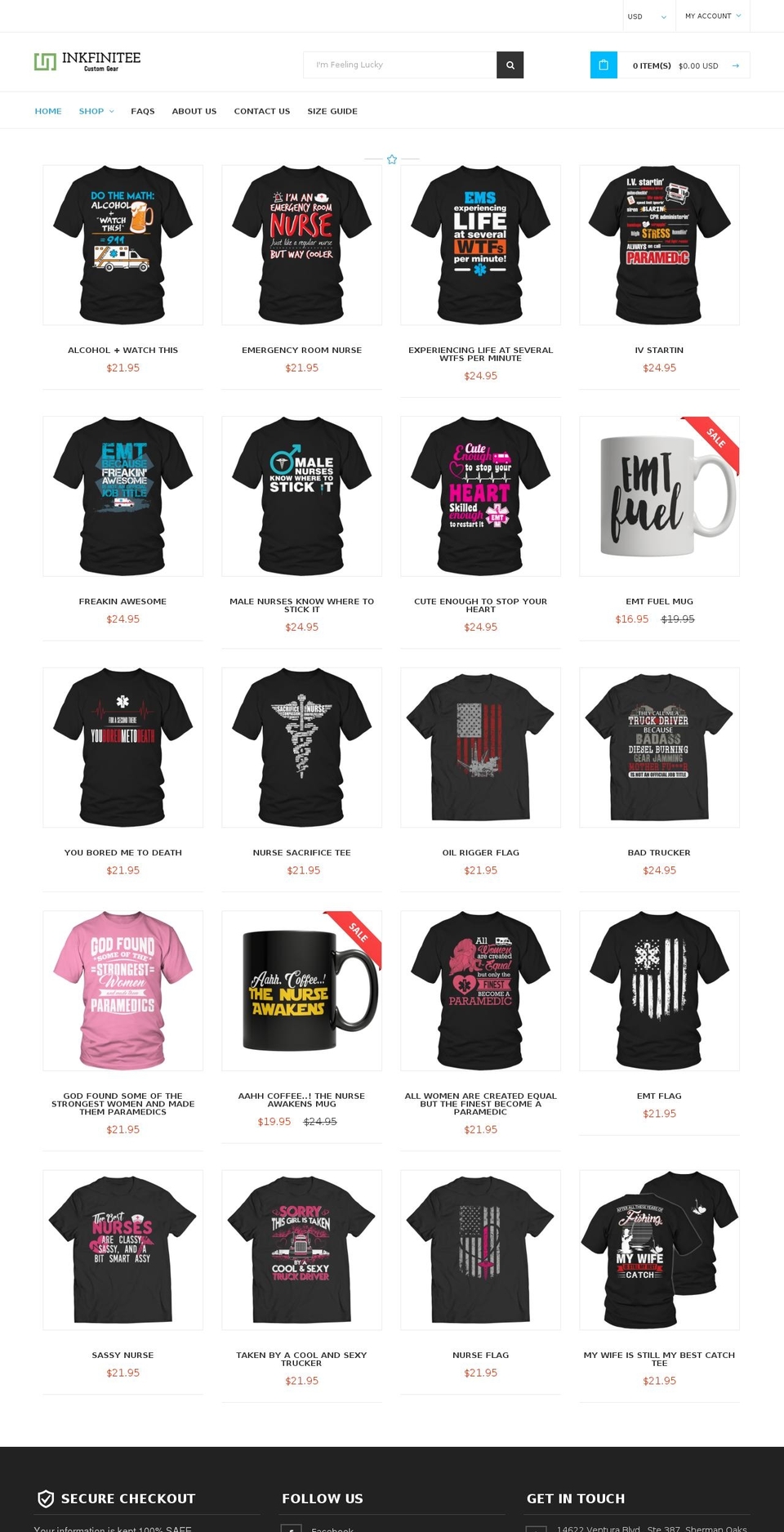 inkfinitee.com — Shopify storefront screenshot