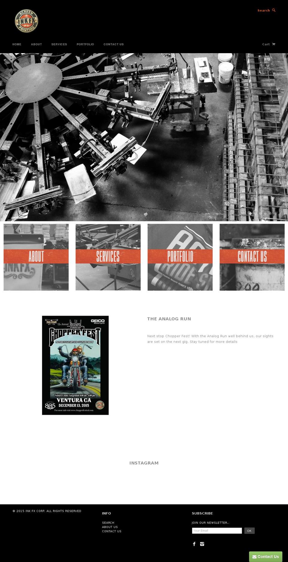 inkfx.net shopify website screenshot