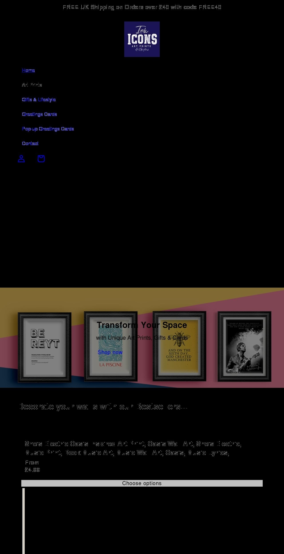 inkicons.com shopify website screenshot