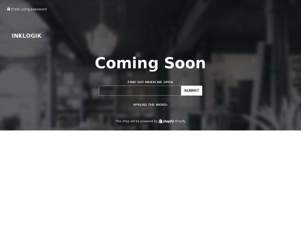 inklogik.co.uk shopify website screenshot