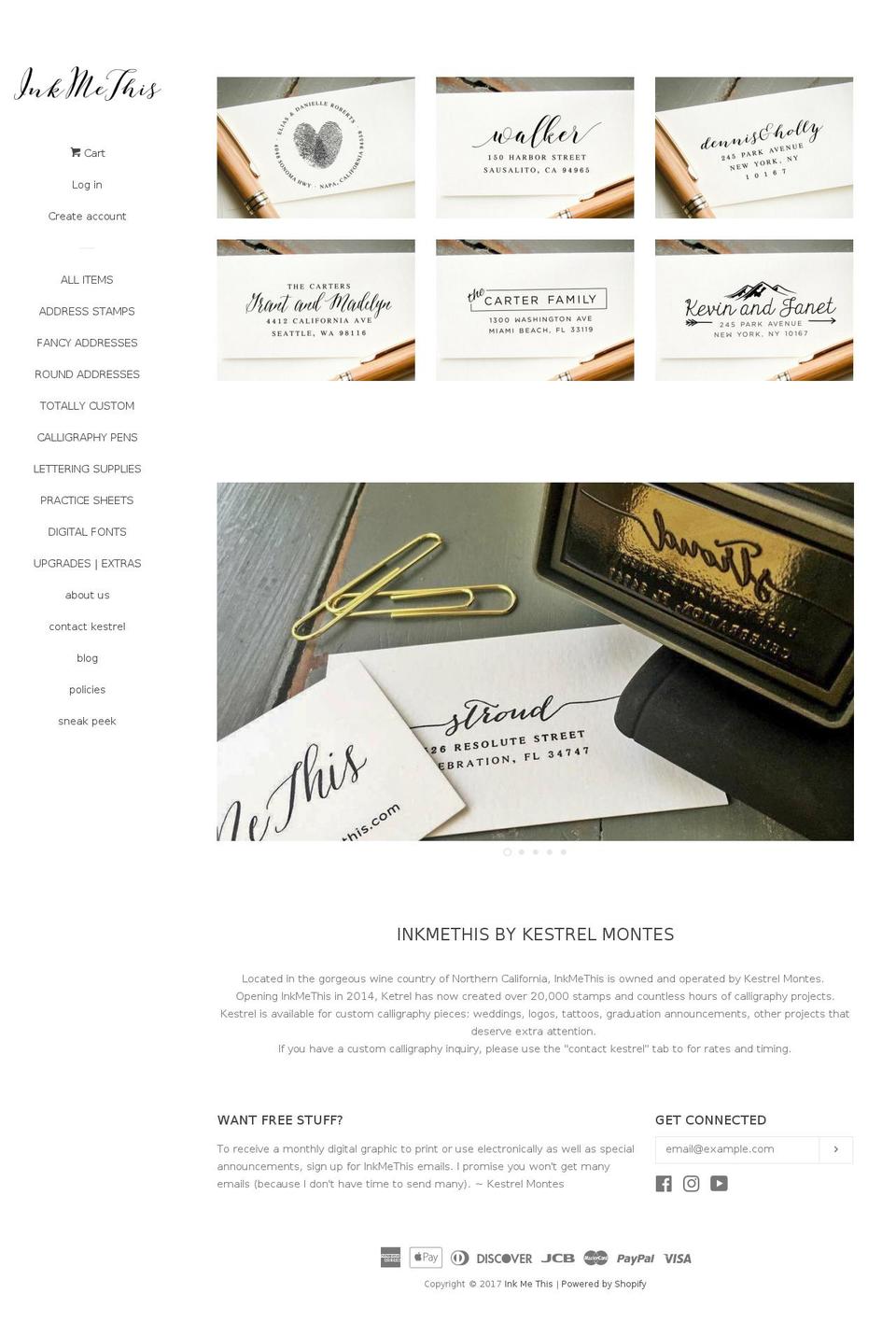 inkmethis.com shopify website screenshot