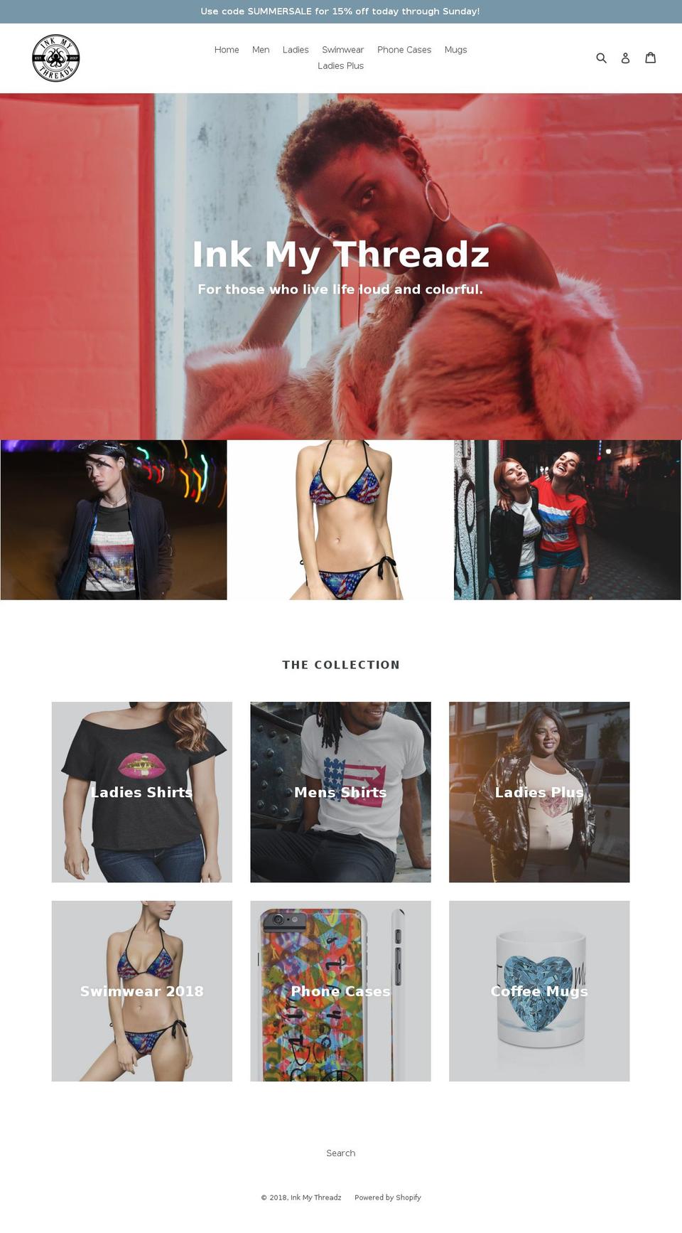 inkmythreadz.com — Shopify storefront screenshot