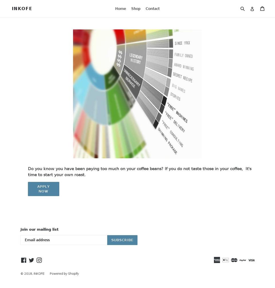 inkofe.com — Shopify storefront screenshot