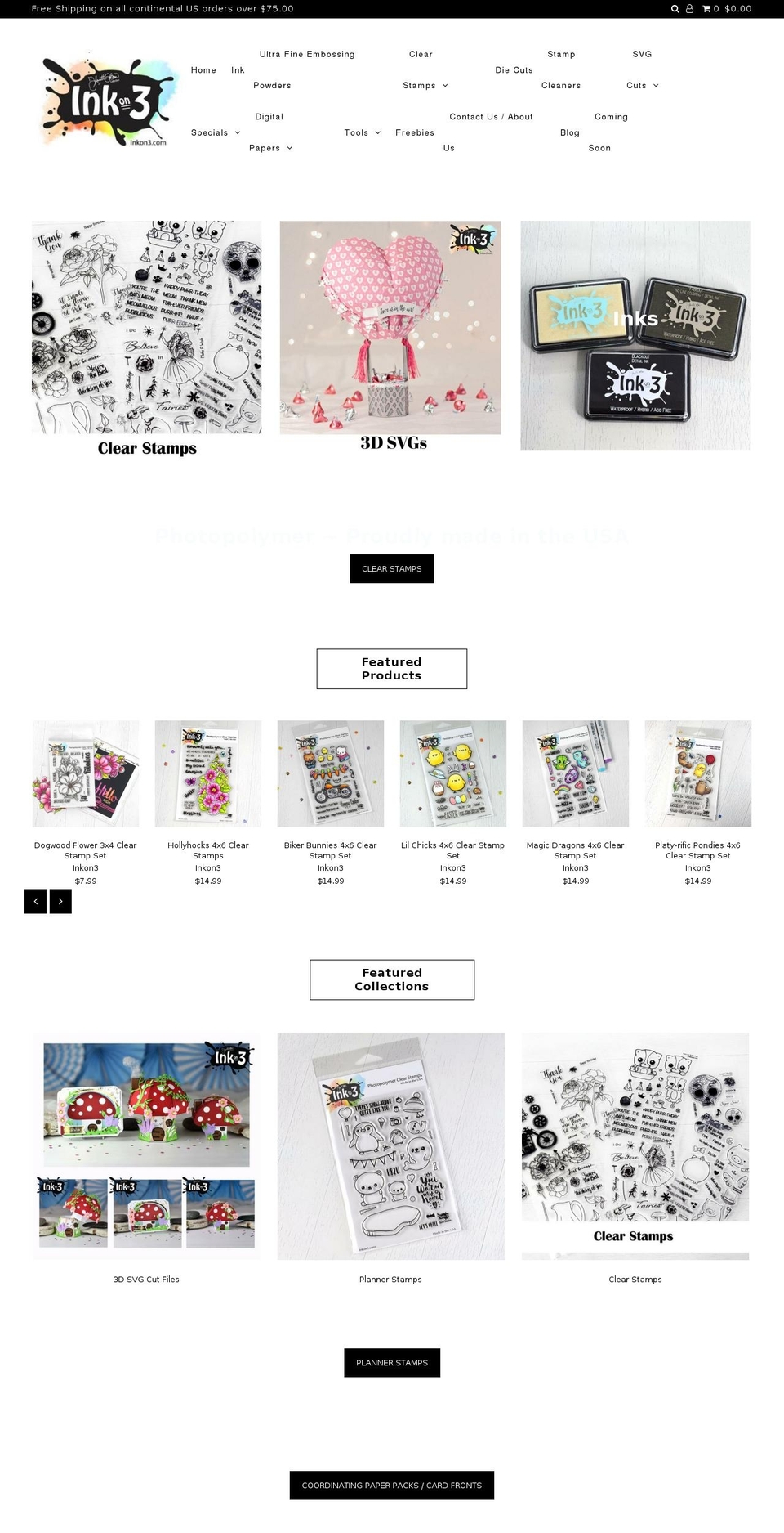 inkon3.com shopify website screenshot