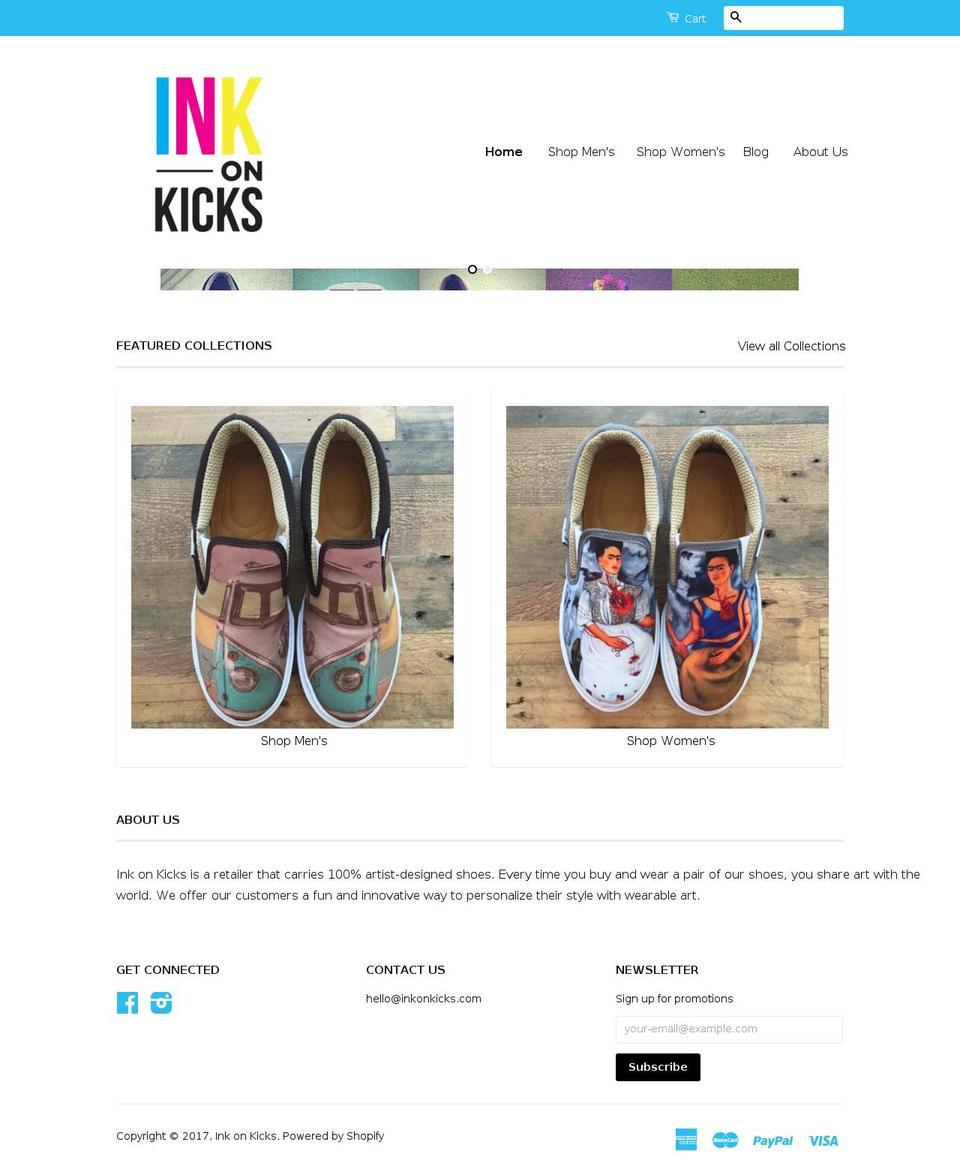 inkonkicks.com shopify website screenshot