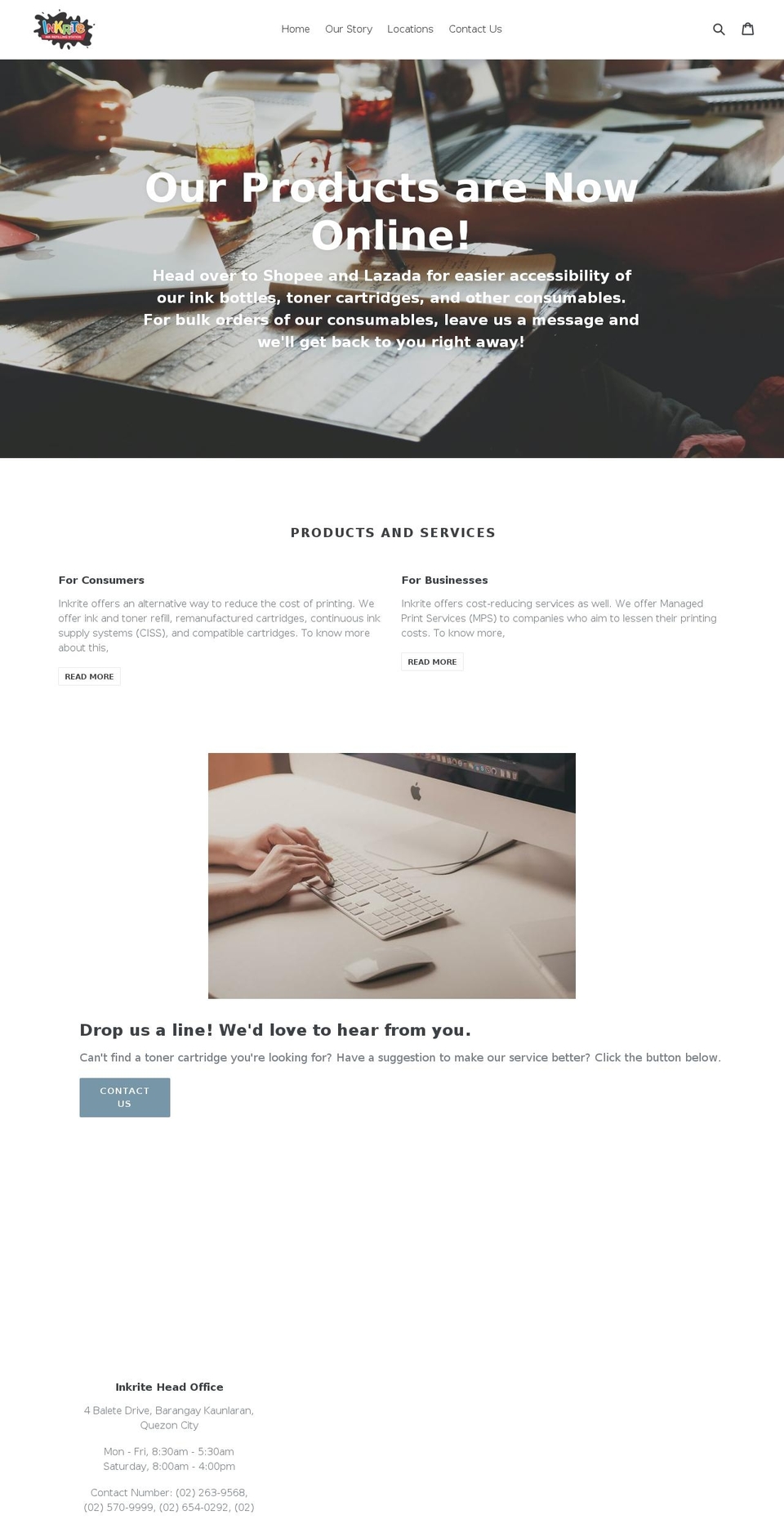 inkrite.biz shopify website screenshot