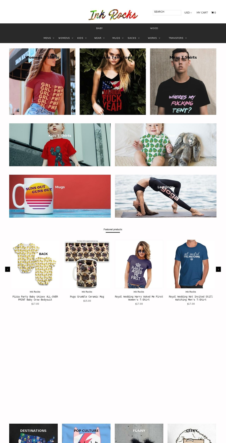 inkrocks.com shopify website screenshot