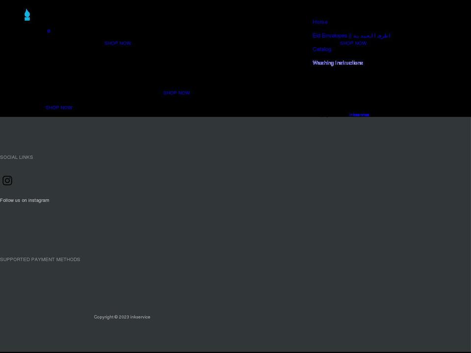inkservice.shop shopify website screenshot