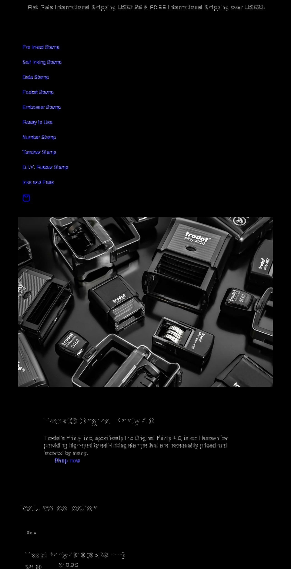 inkstamp.net shopify website screenshot