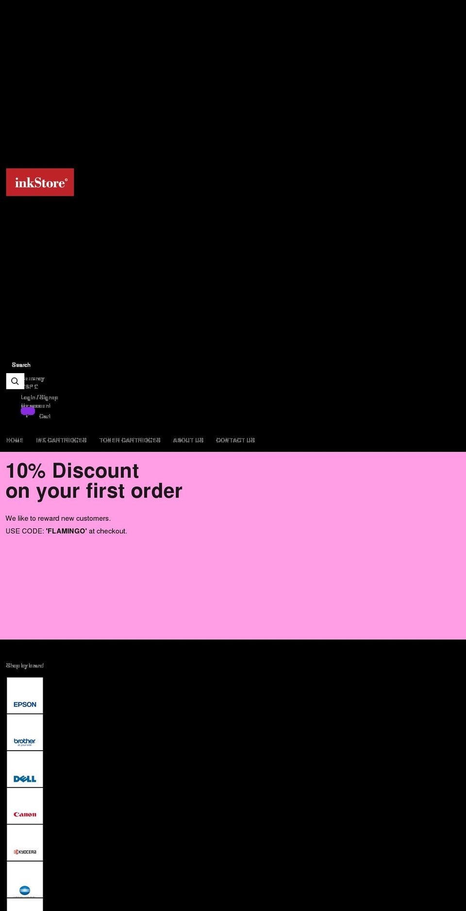 inkstore.co.uk shopify website screenshot