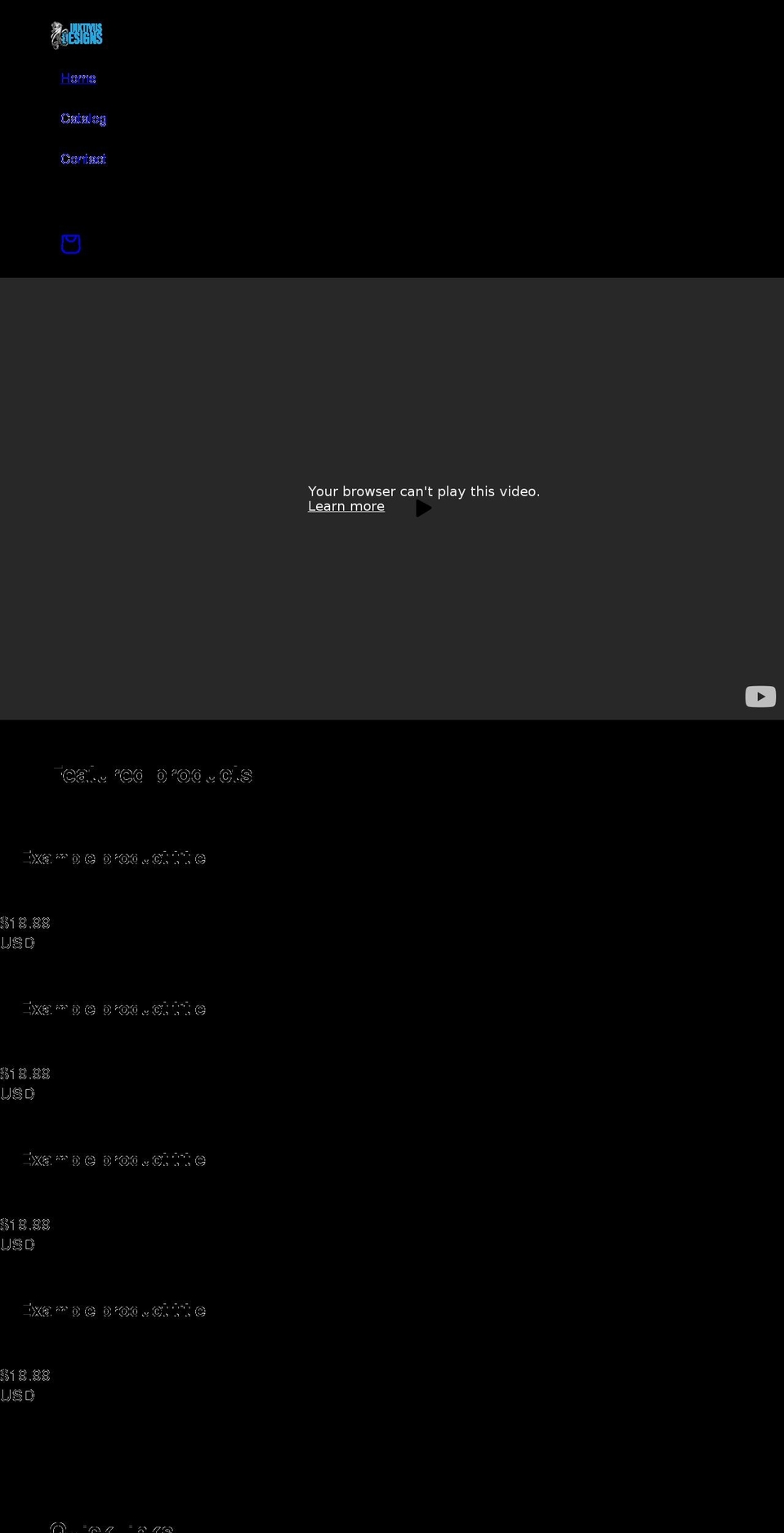 inktivus.com shopify website screenshot