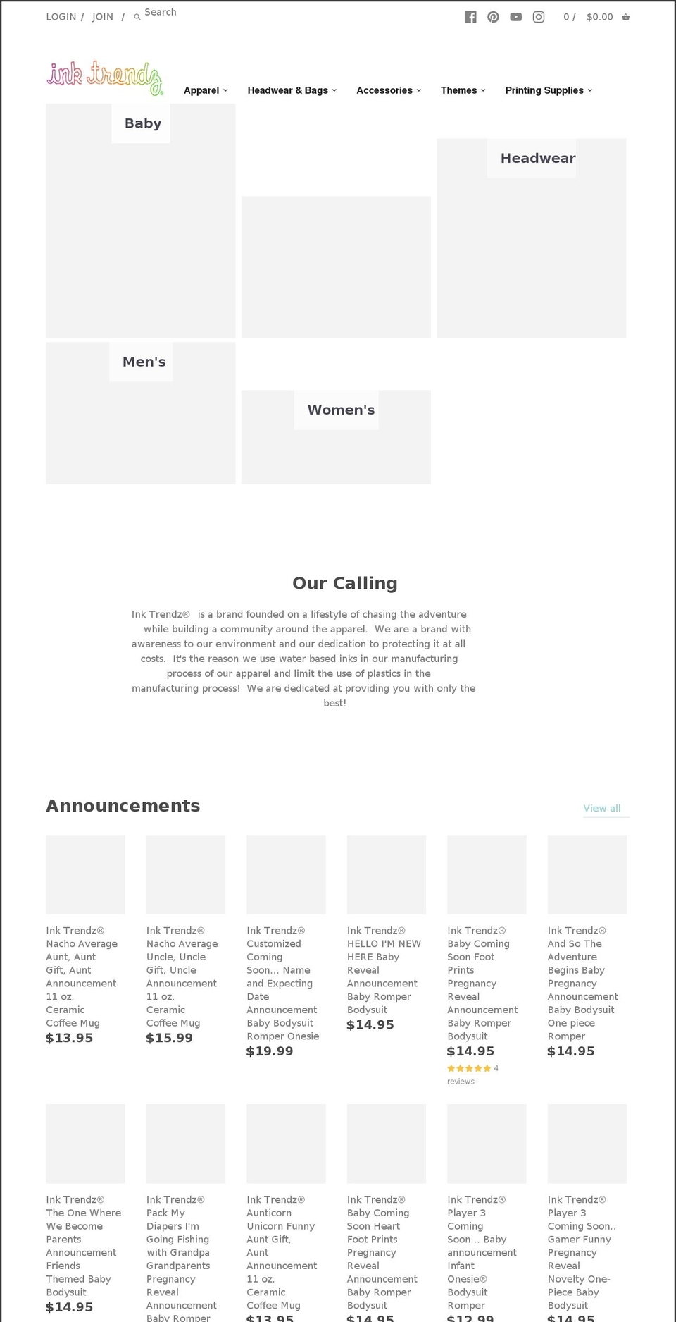 Website Build Shopify theme site example inktrendz.com