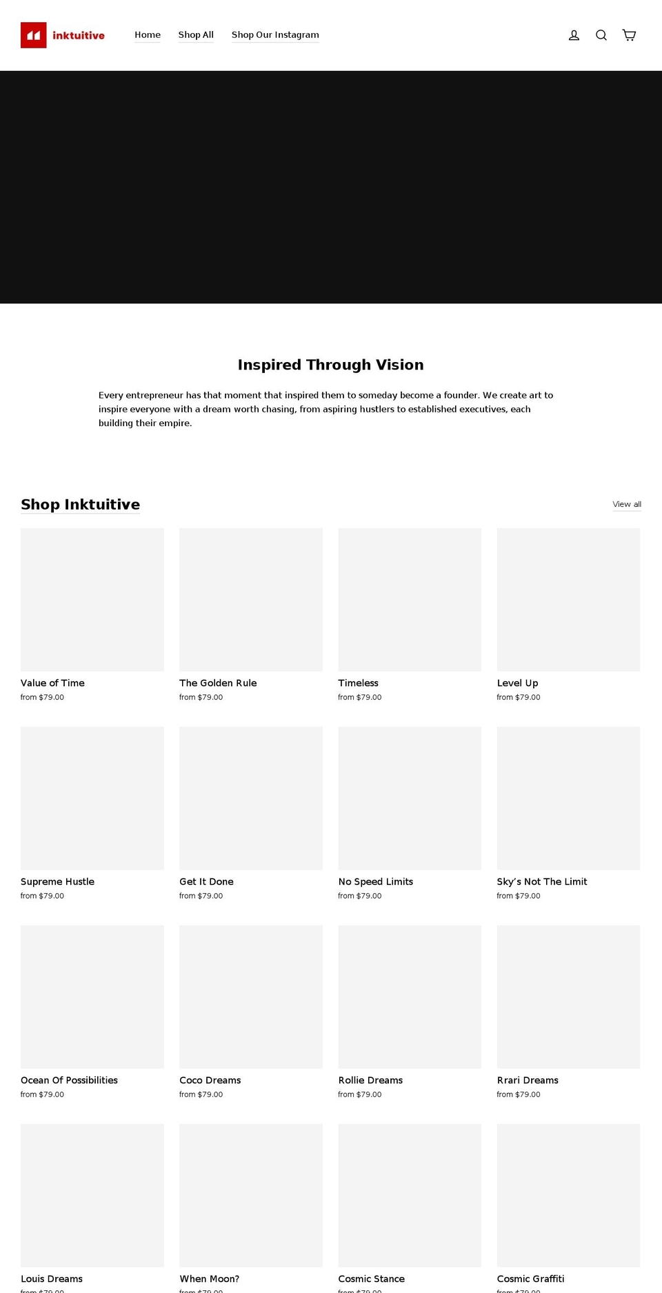 inktuitive.com shopify website screenshot