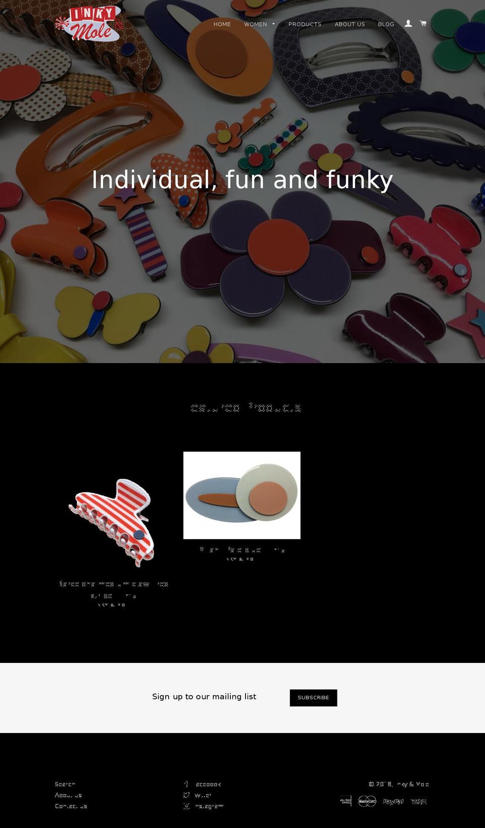 inkyandmole.com shopify website screenshot