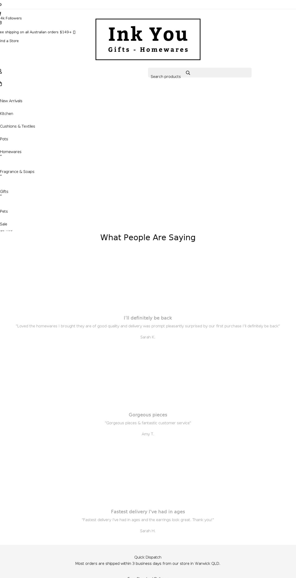 inkyou.com.au shopify website screenshot