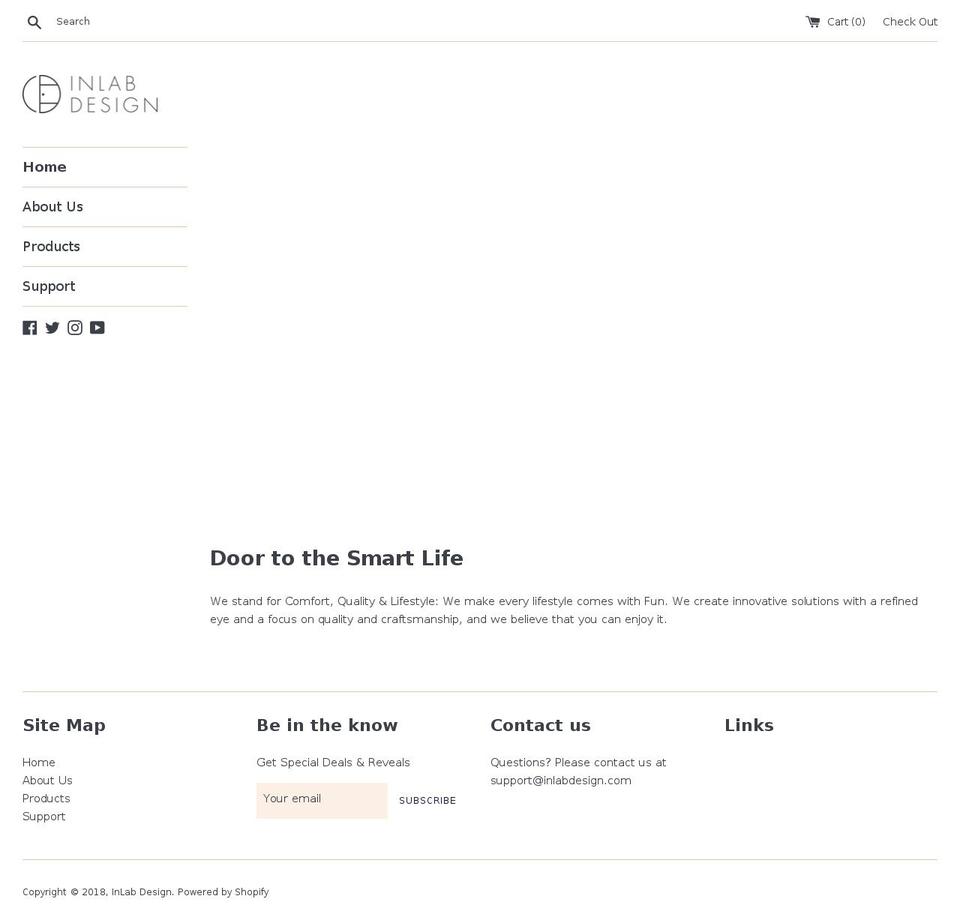 inlabdesign.com — Shopify storefront screenshot