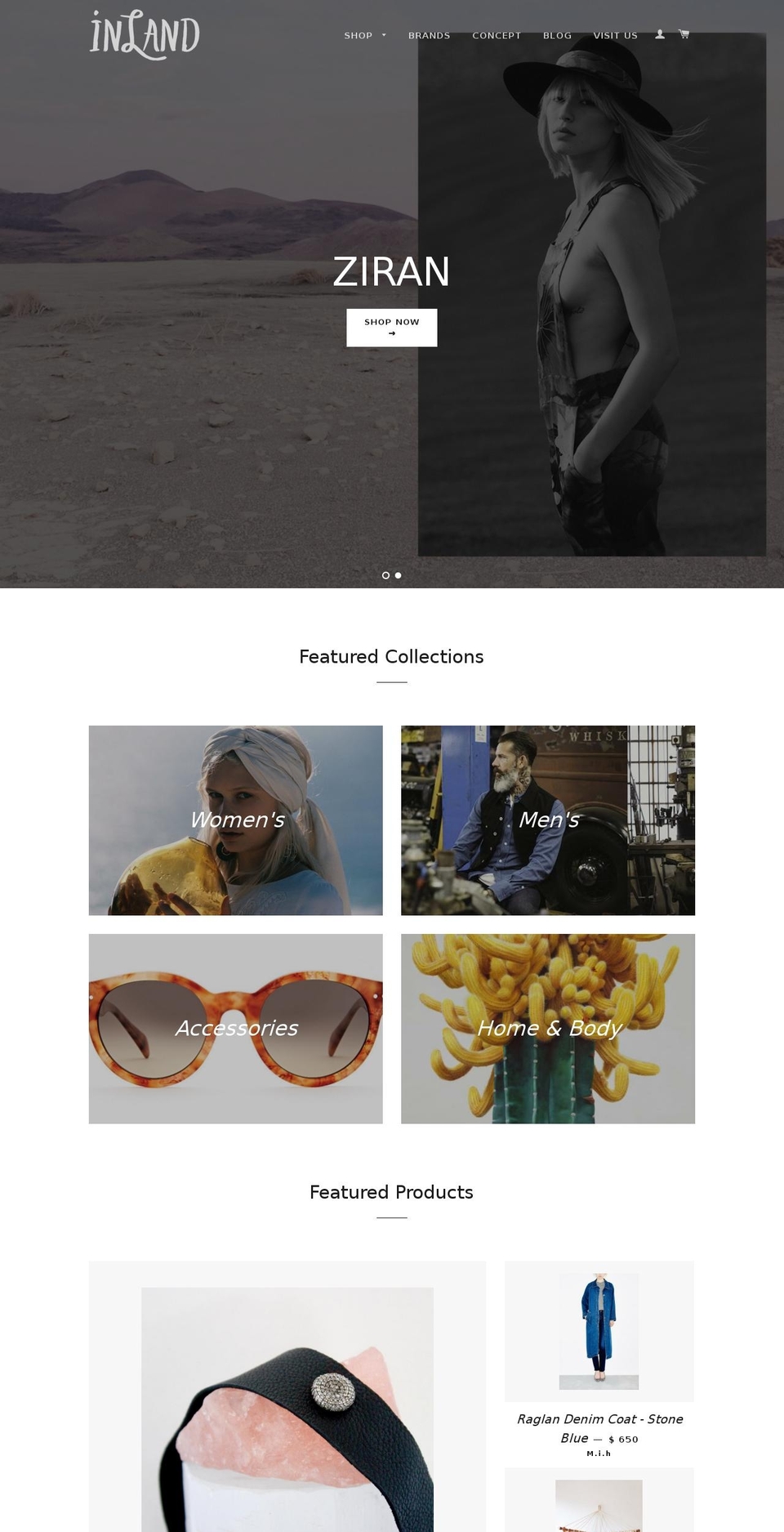 inlandvenice.com shopify website screenshot