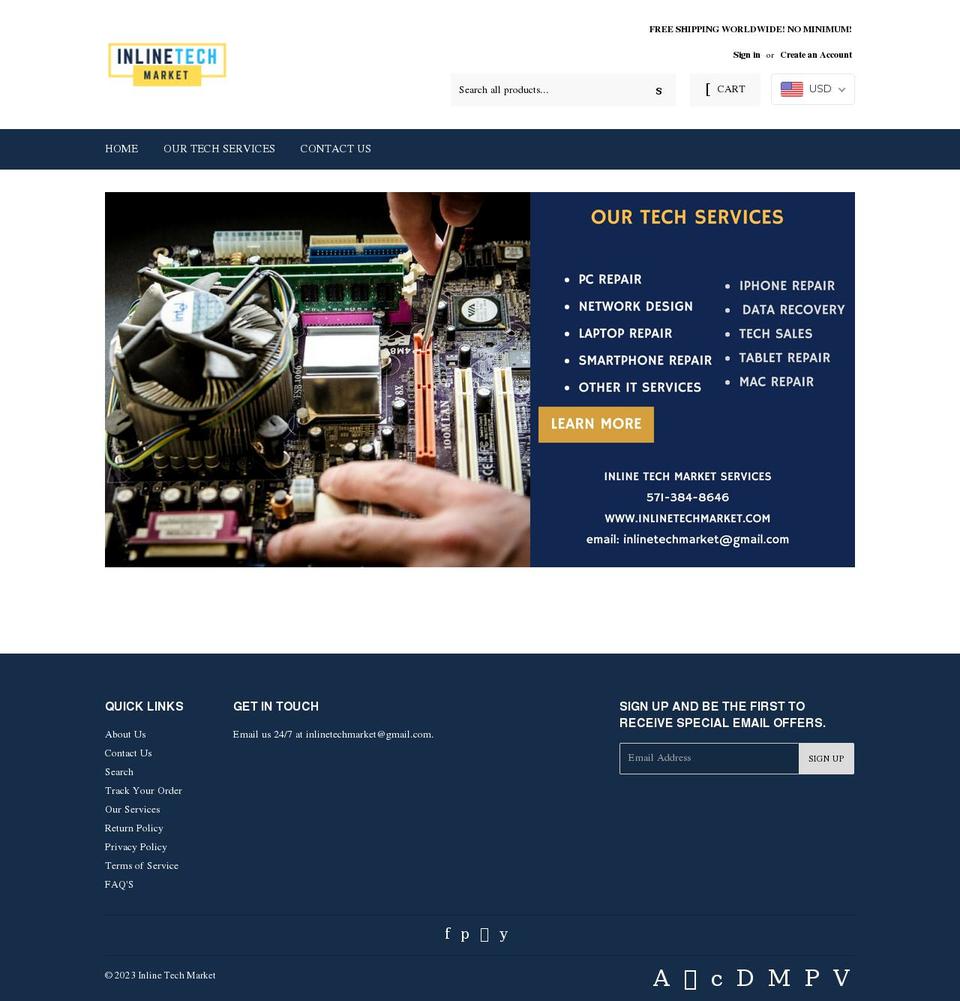 inlinetechmarket.com — Shopify storefront screenshot