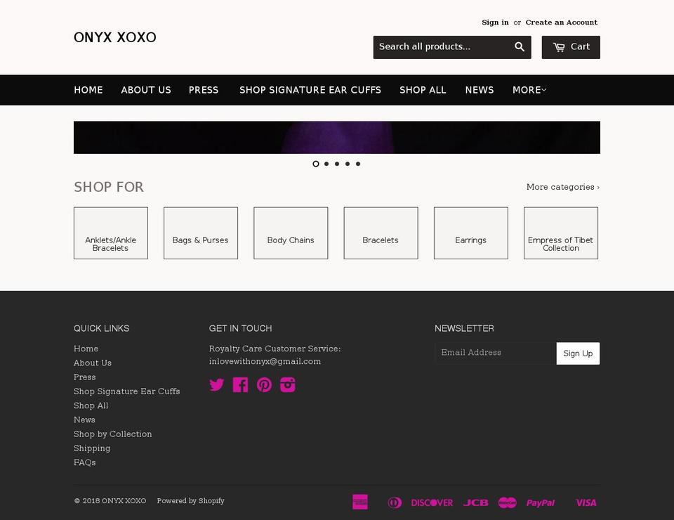 inlovewithonyx.com — Shopify storefront screenshot