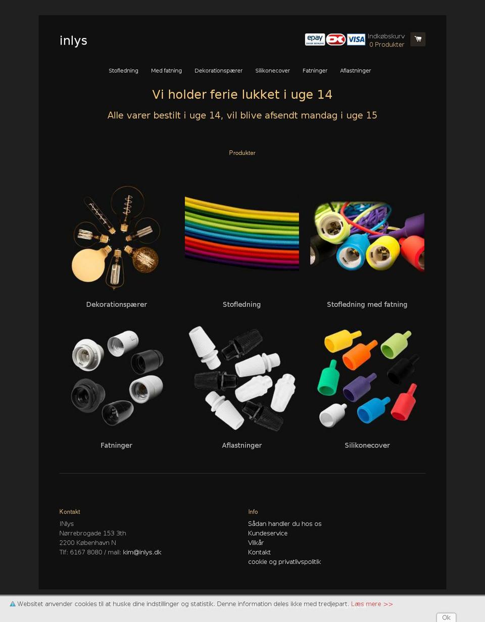 inlys.dk shopify website screenshot