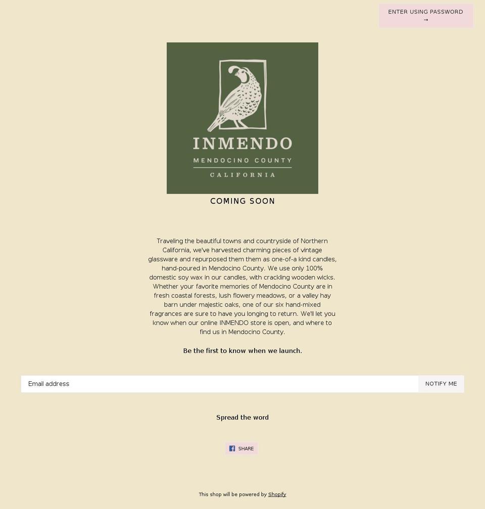 inmendo.com — Shopify storefront screenshot