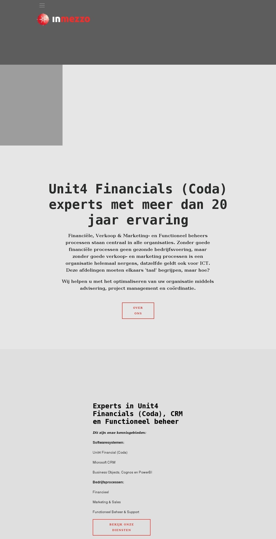 inmezzo.nl shopify website screenshot