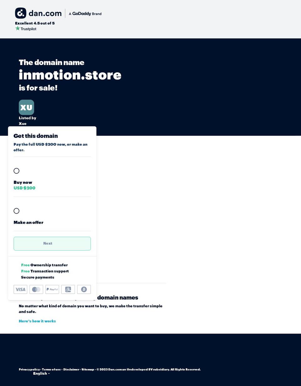 inmotion.store shopify website screenshot