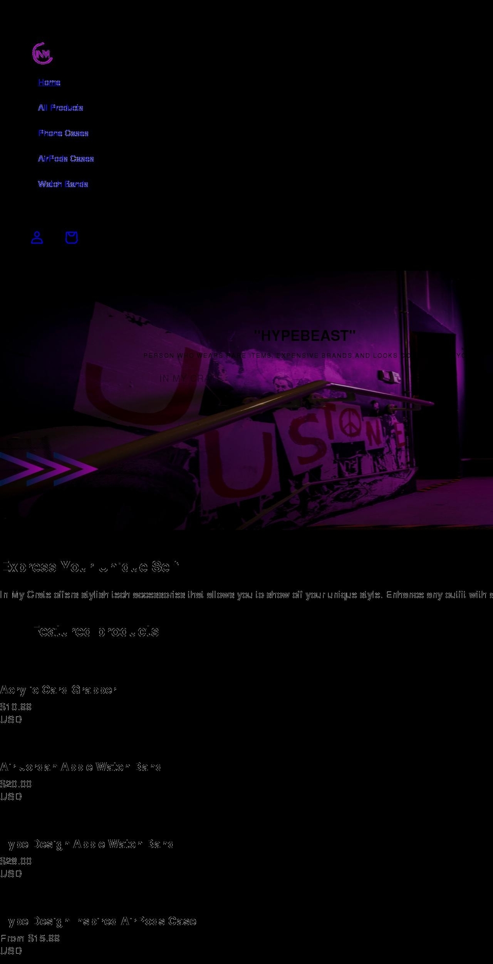 inmycrate.com shopify website screenshot