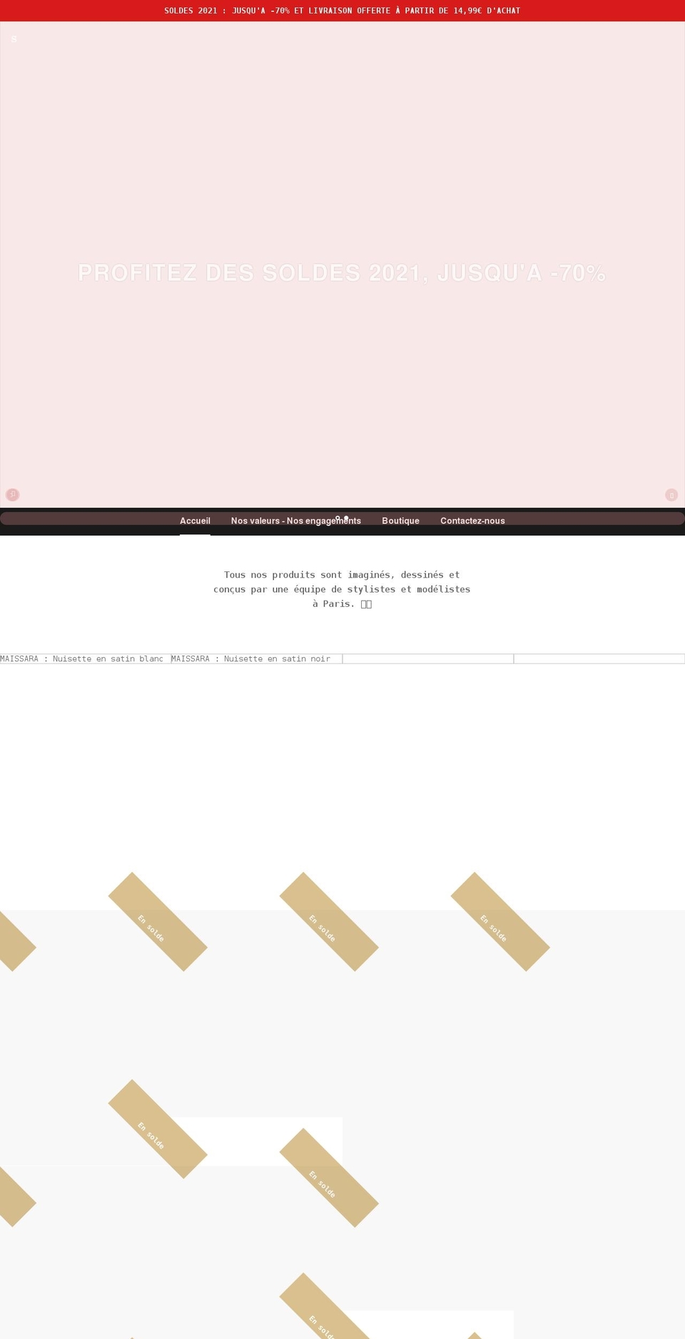inna-collection.fr shopify website screenshot