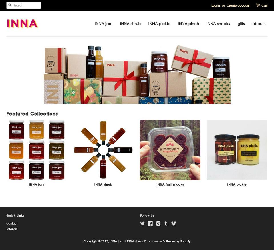 innajam.com shopify website screenshot
