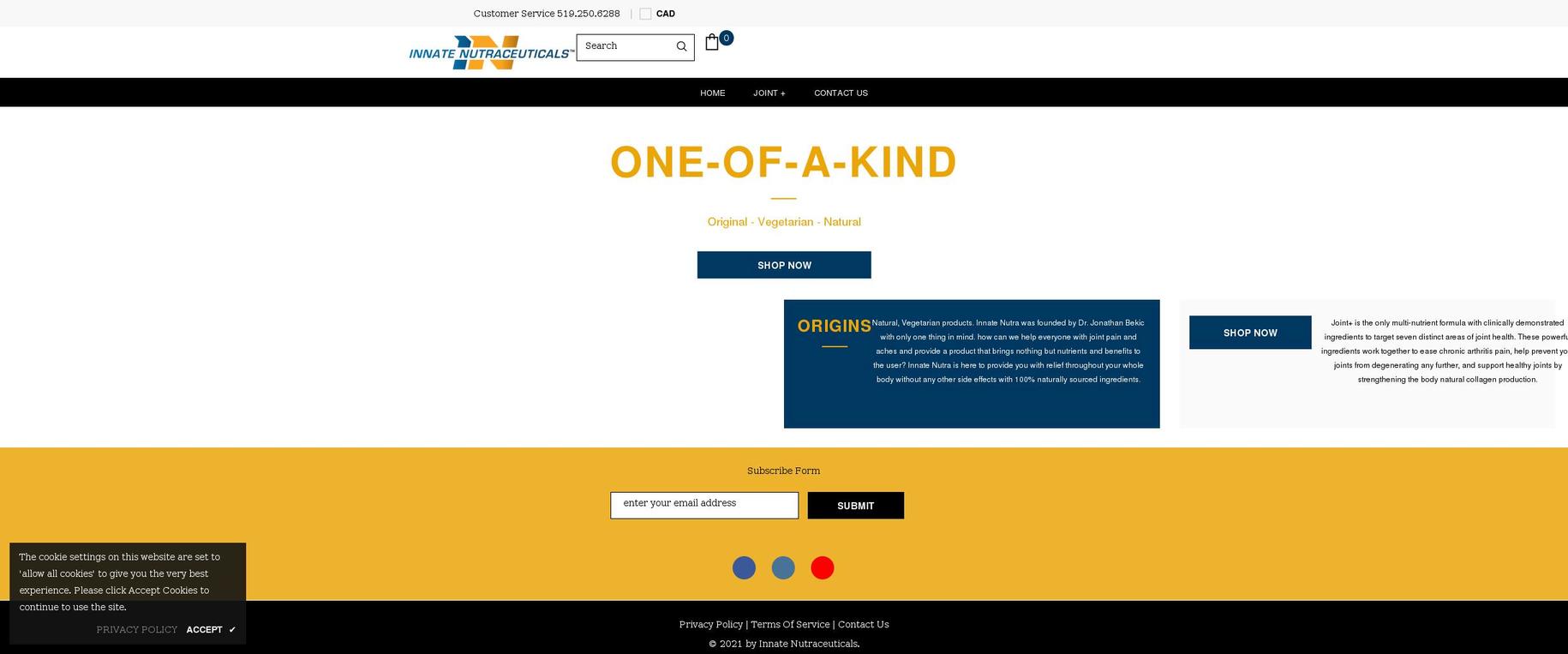 innatenutra.com shopify website screenshot