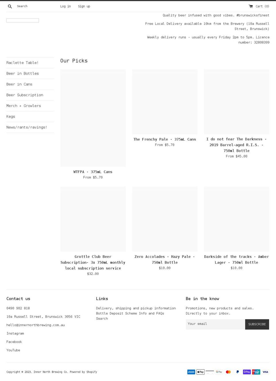 inner-north-brewing-co.myshopify.com shopify website screenshot