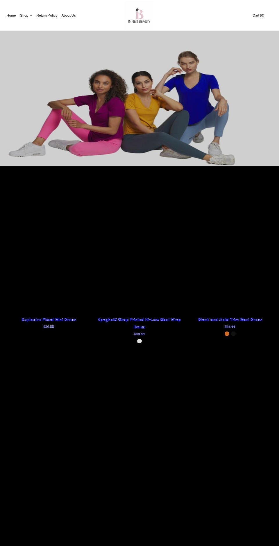 innerbeautyclothes.com shopify website screenshot