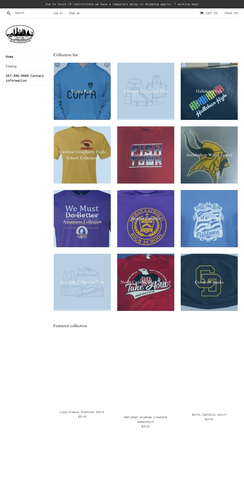 innercitygraphicanddesign.org shopify website screenshot