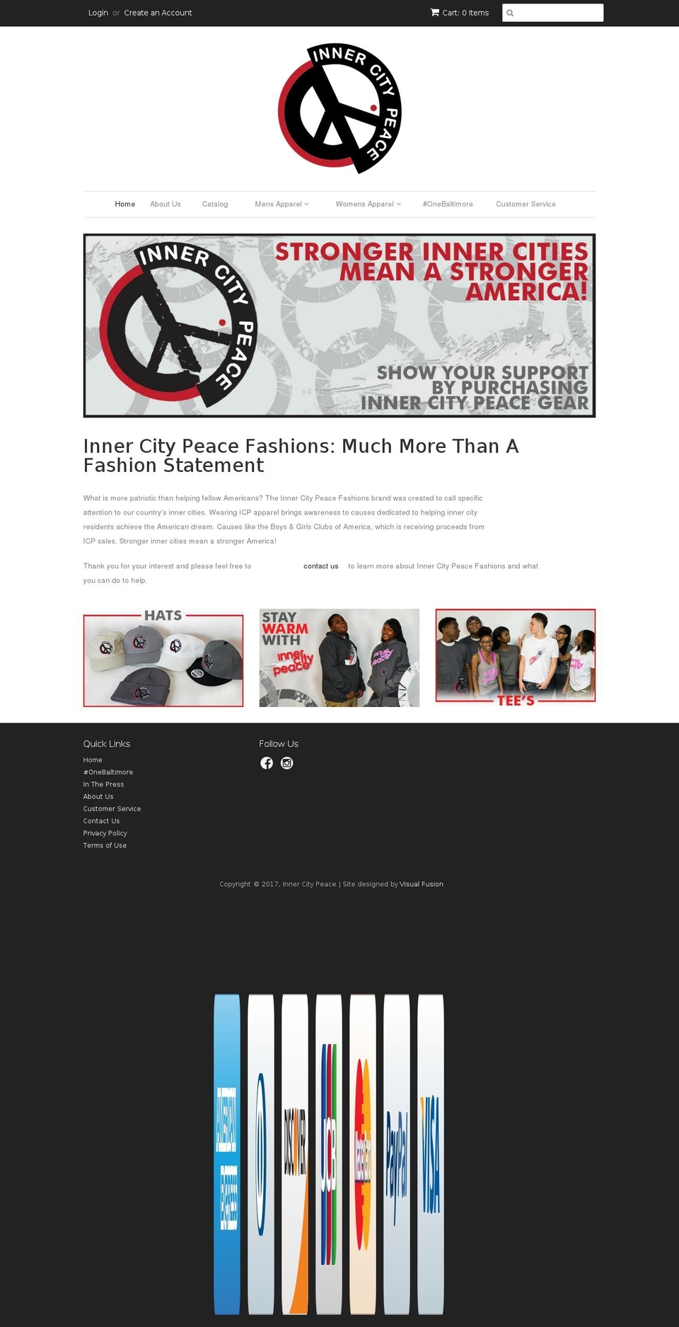 innercitypeace.com shopify website screenshot