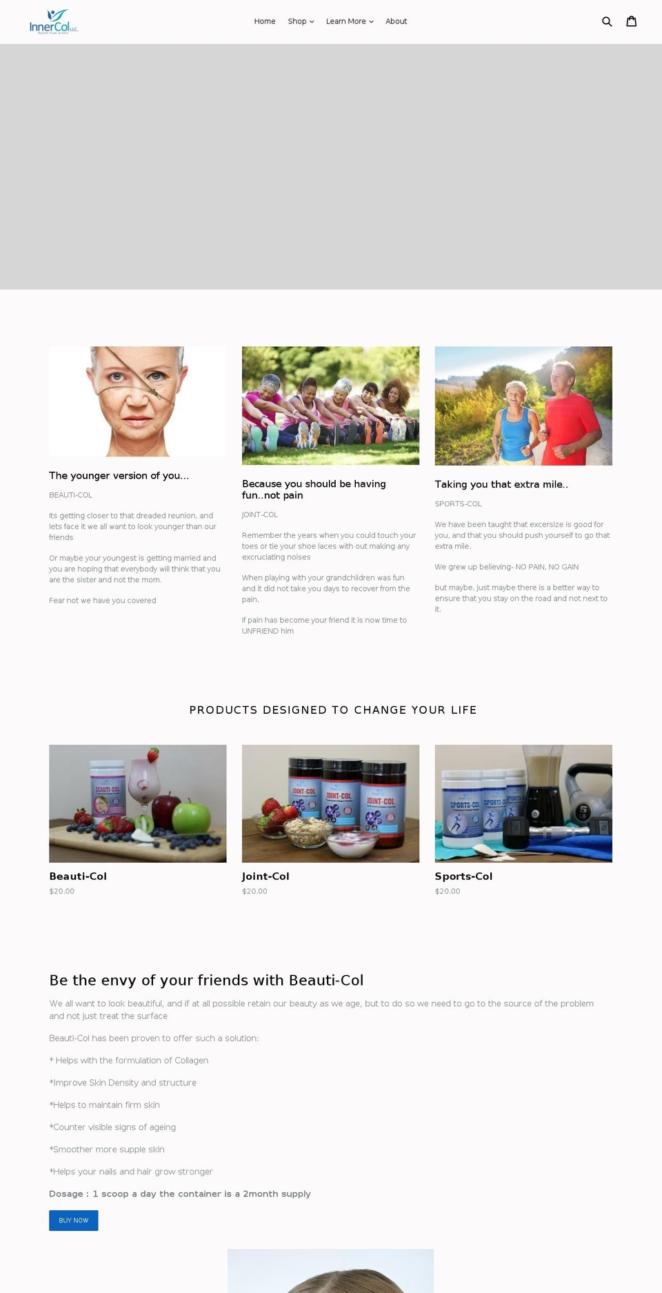 innercol.net shopify website screenshot