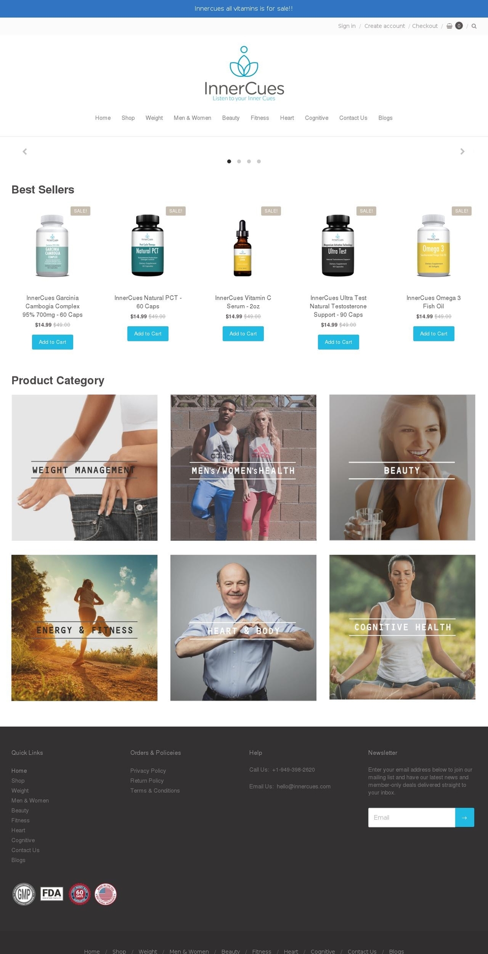 innercues.net shopify website screenshot