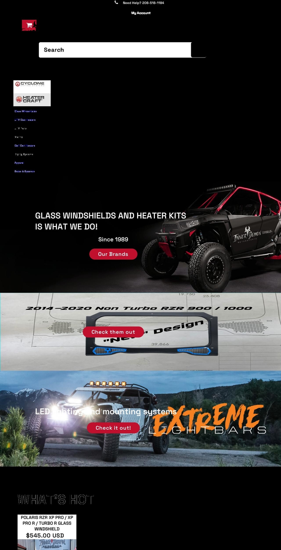innerdemonmotorsports.com shopify website screenshot