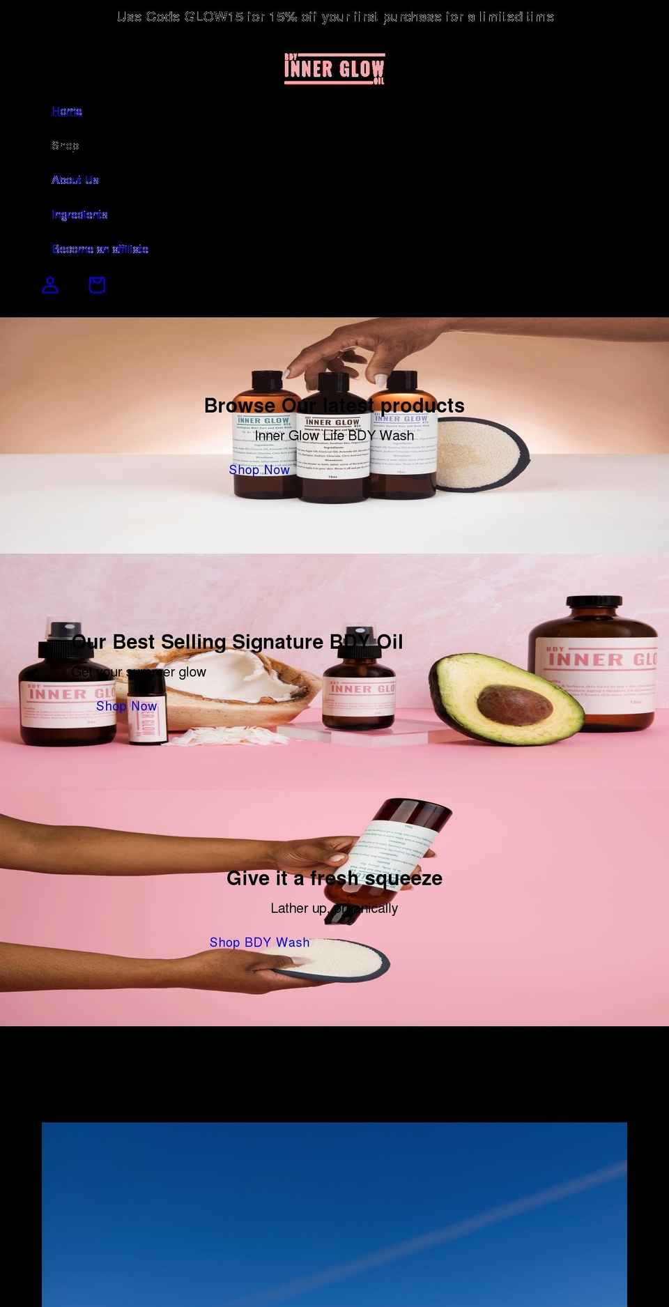 innerglowlife.com shopify website screenshot